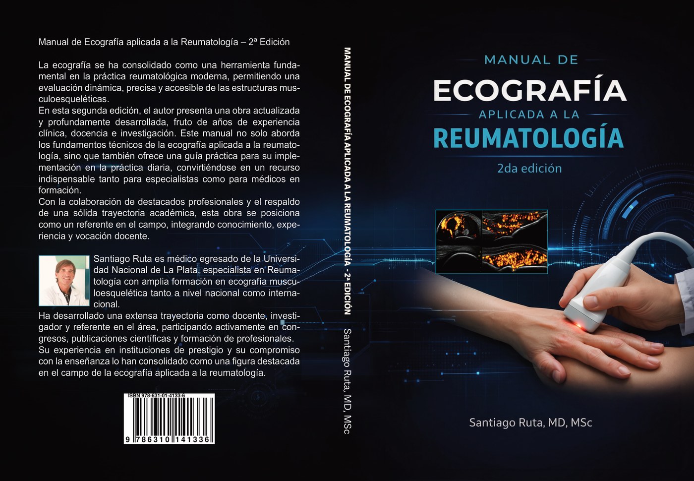 Tapa y contratapa del Manual de Ecografía aplicada a la Reumatología, 2.ª edición